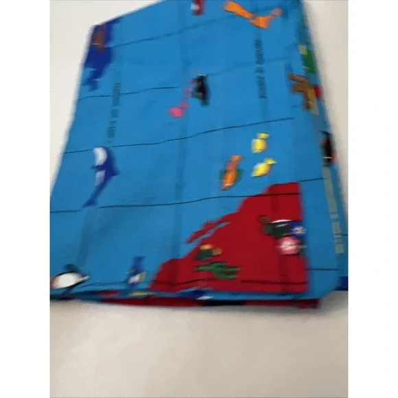 Vintage Wild Animal Safari Jungle Endangered Extinction Pair Pillowcases Blue - Picture 9 of 9